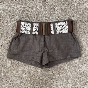 Charlotte Russe Belted Shorts